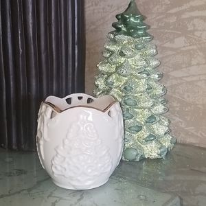 Lenox Christmas tree votive candle holder